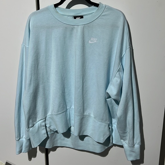 Nike Sweaters Nike Ladies Baby Blue Sweatshirt Size X053 Poshmark